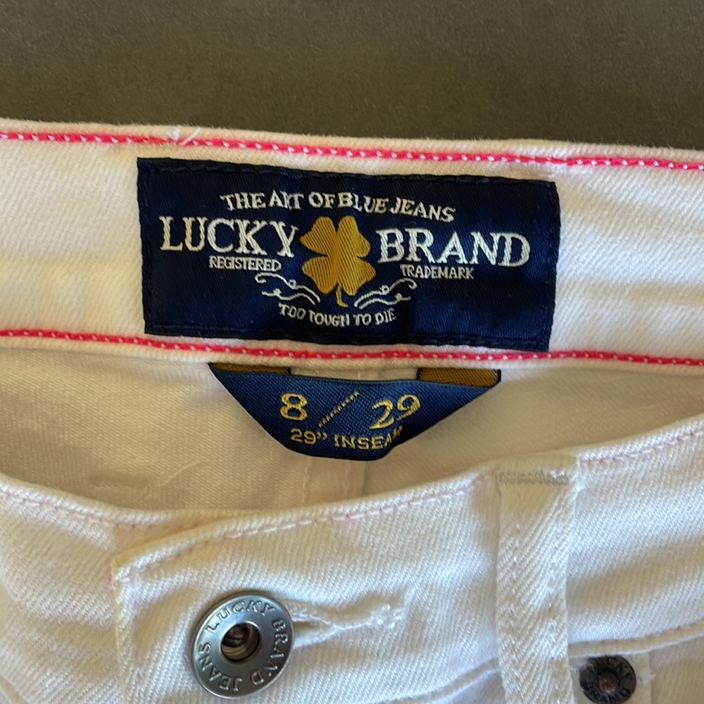 Lucky Brand Charlie Skinny White Jeans - Picture 5 of 8